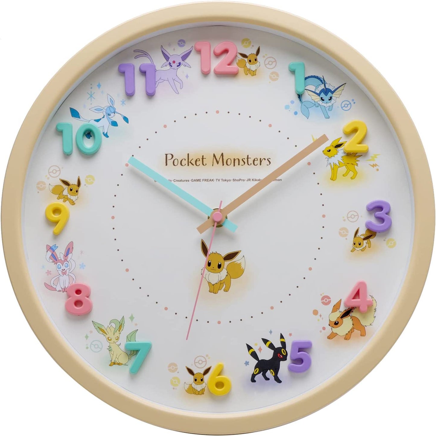 Pokemon 啡色鐘 Eevee Brown Clock