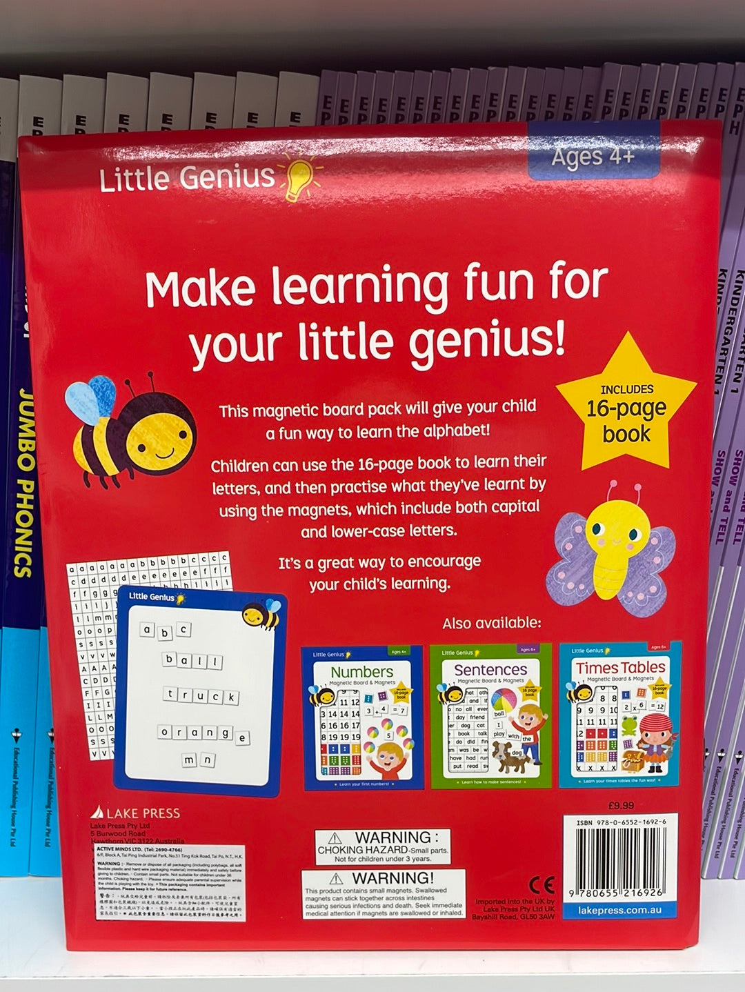 Lake Press Little Genius The Alphabet Magnetic Board & Magnets